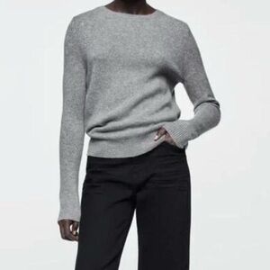 Zara Grey Cashmere Sweater
